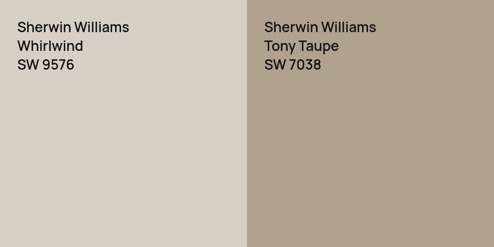 Sherwin Williams Whirlwind vs. Sherwin Williams Tony Taupe