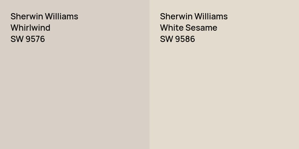 Sherwin Williams Whirlwind vs. Sherwin Williams White Sesame