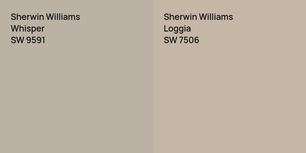 Sherwin Williams Whisper vs. Sherwin Williams Loggia