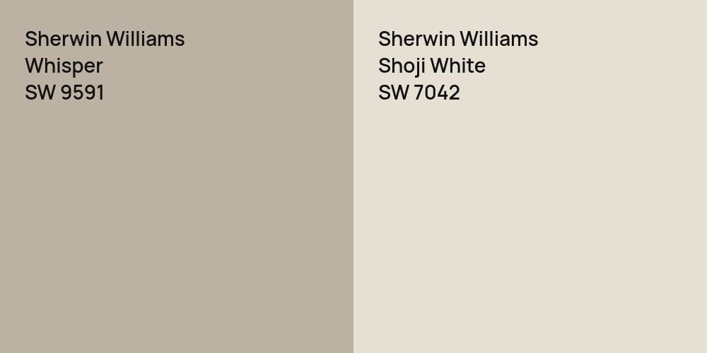 Sherwin Williams Whisper vs. Sherwin Williams Shoji White