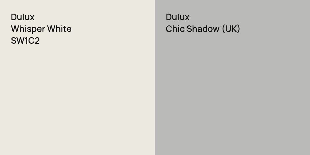 Dulux Whisper White vs. Dulux Chic Shadow