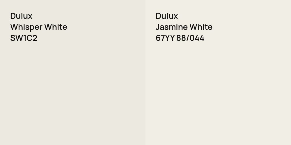 Dulux Whisper White vs. Dulux Jasmine White