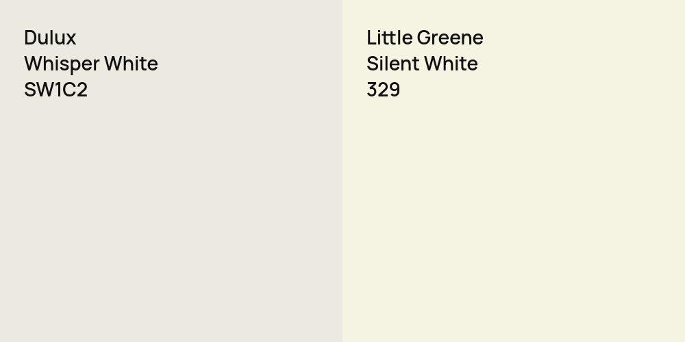 Dulux Whisper White vs. Little Greene Silent White