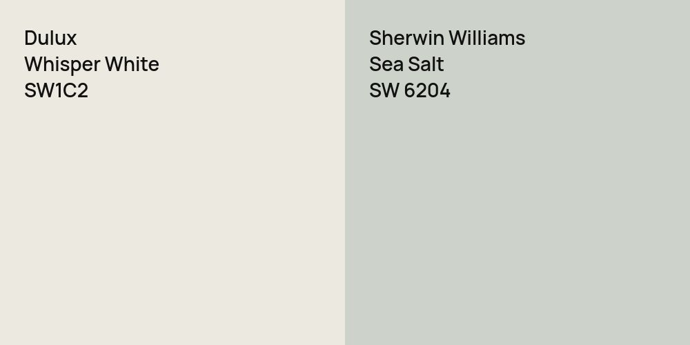 Dulux Whisper White vs. Sherwin Williams Sea Salt