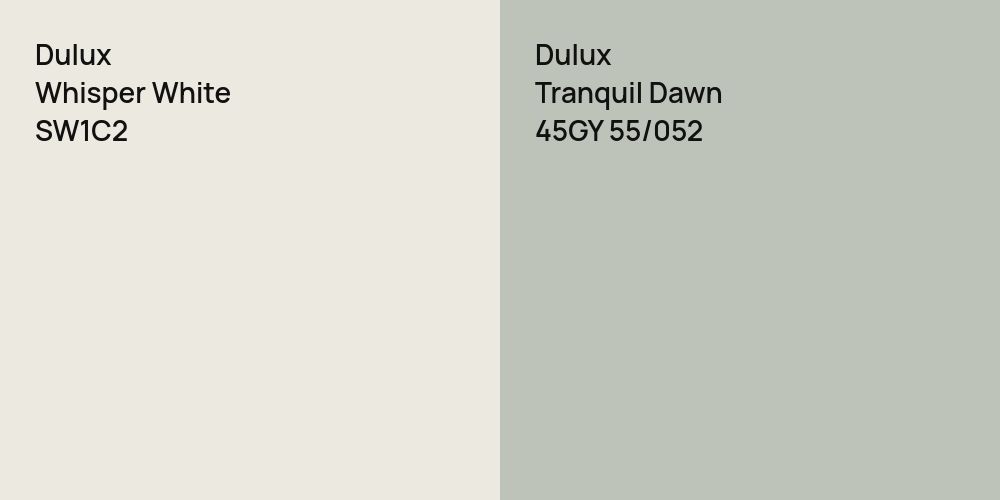 Dulux Whisper White vs. Dulux Tranquil Dawn