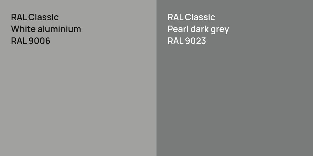 RAL Classic  White aluminium vs. RAL Classic Pearl dark grey