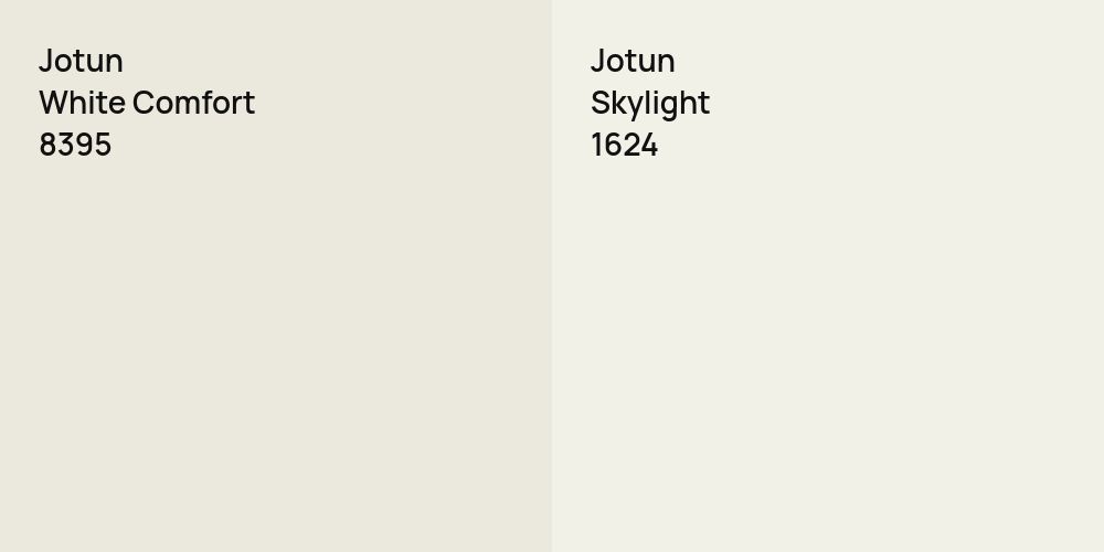 Jotun White Comfort vs. Jotun Skylight