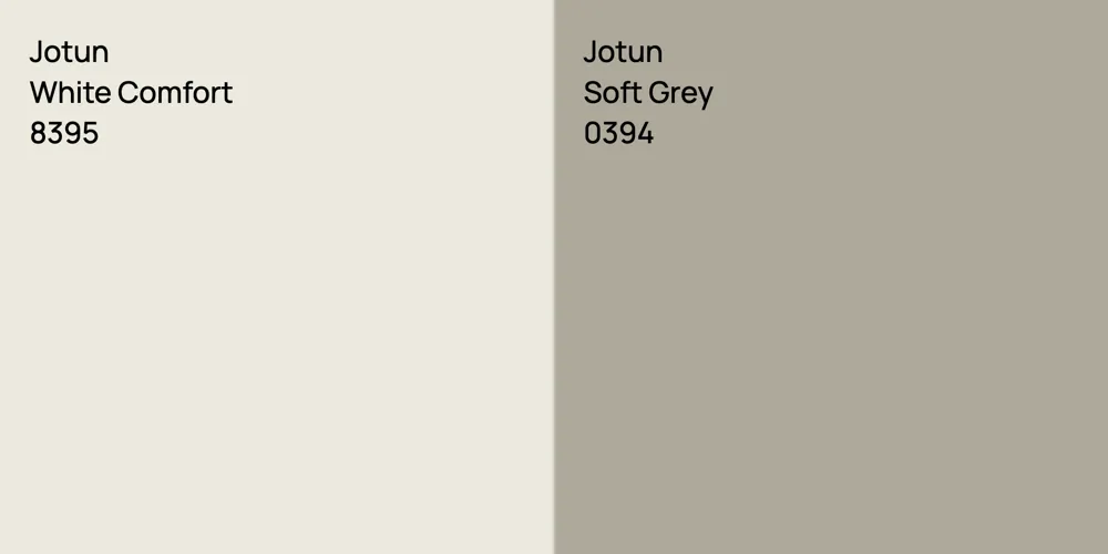 Jotun White Comfort vs. Jotun Soft Grey