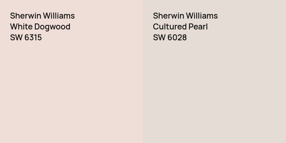 Sherwin Williams White Dogwood vs. Sherwin Williams Cultured Pearl