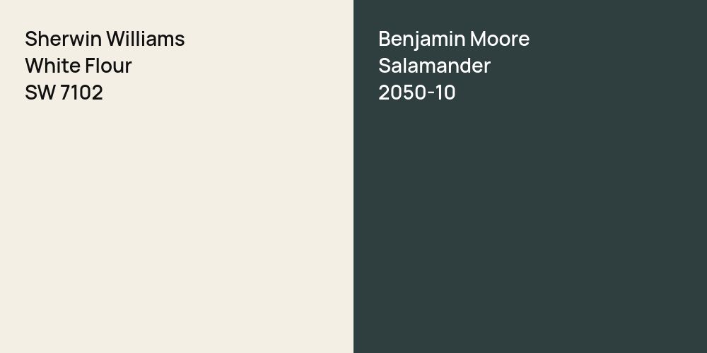 Sherwin Williams White Flour vs. Benjamin Moore Salamander