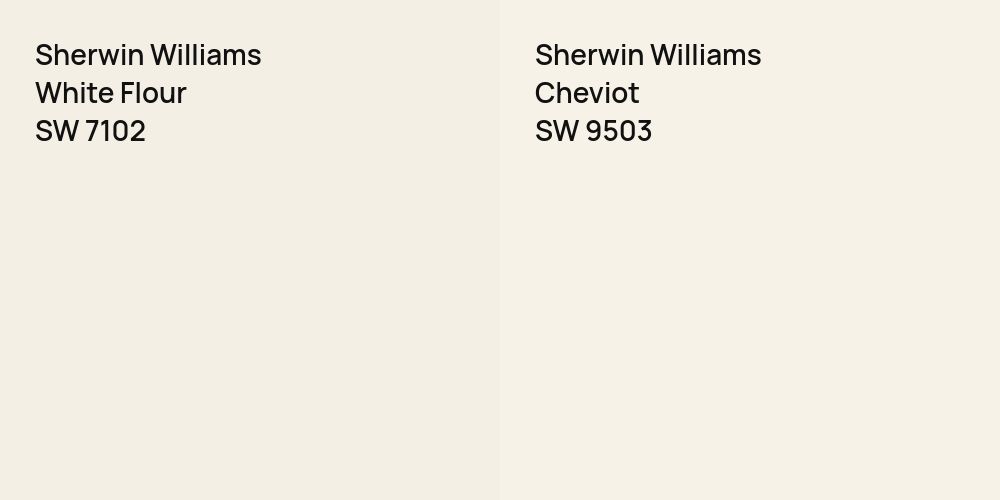 Sherwin Williams White Flour vs. Sherwin Williams Cheviot