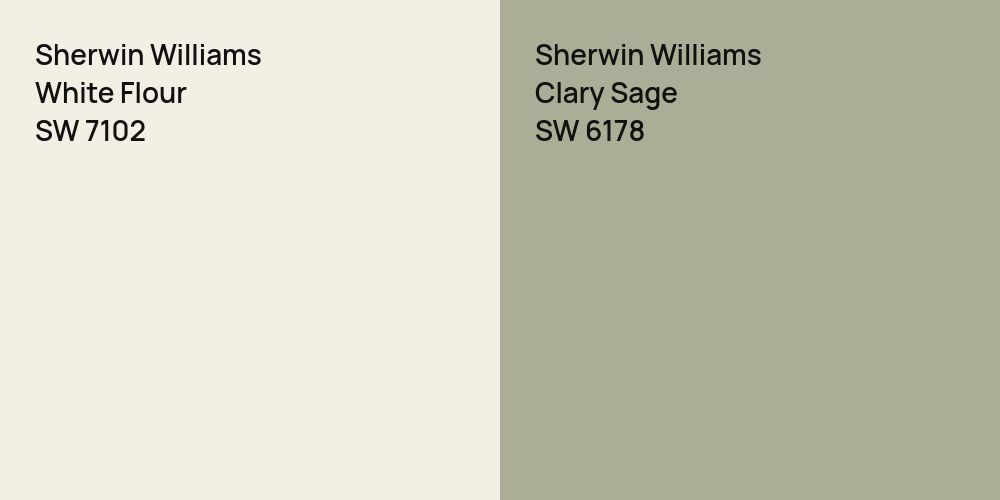 Sherwin Williams White Flour vs. Sherwin Williams Clary Sage