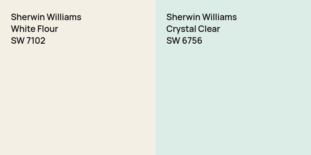 Sherwin Williams White Flour vs. Sherwin Williams Crystal Clear