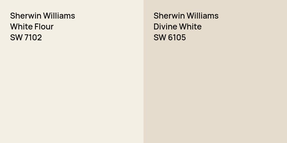 Sherwin Williams White Flour vs. Sherwin Williams Divine White