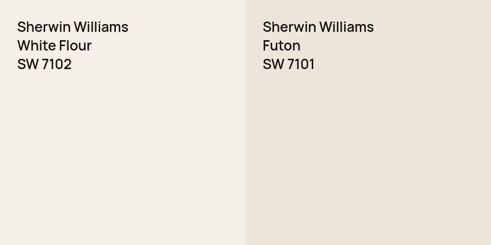 Sherwin Williams White Flour vs. Sherwin Williams Futon