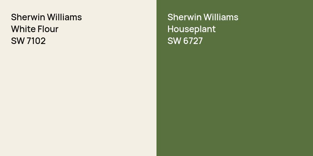 Sherwin Williams White Flour vs. Sherwin Williams Houseplant