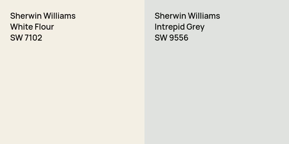 Sherwin Williams White Flour vs. Sherwin Williams Intrepid Grey