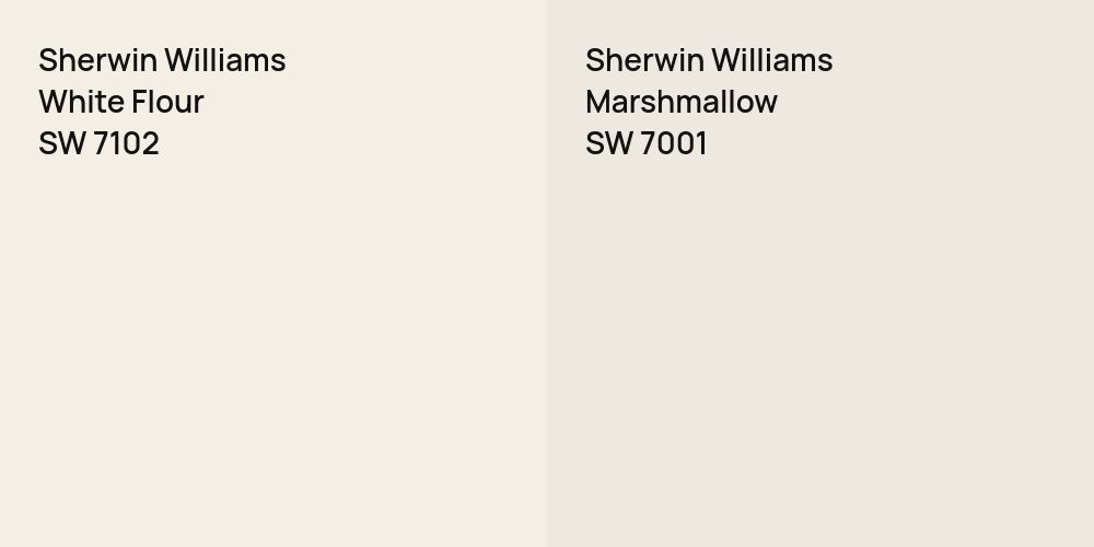 Sherwin Williams White Flour vs. Sherwin Williams Marshmallow