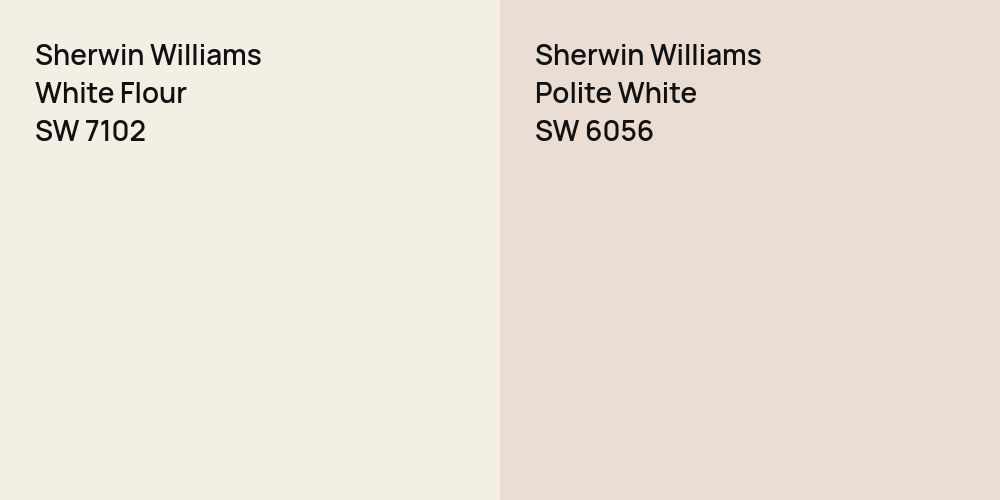 Sherwin Williams White Flour vs. Sherwin Williams Polite White