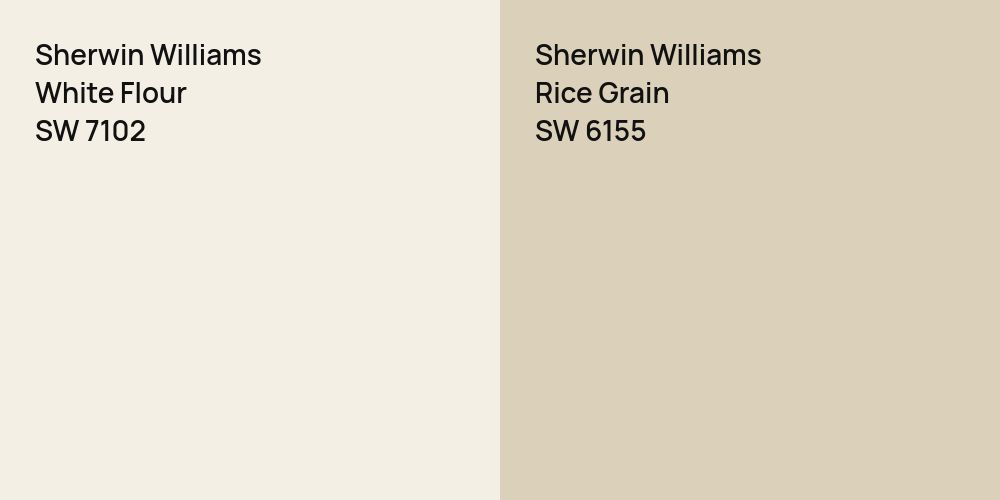 Sherwin Williams White Flour vs. Sherwin Williams Rice Grain