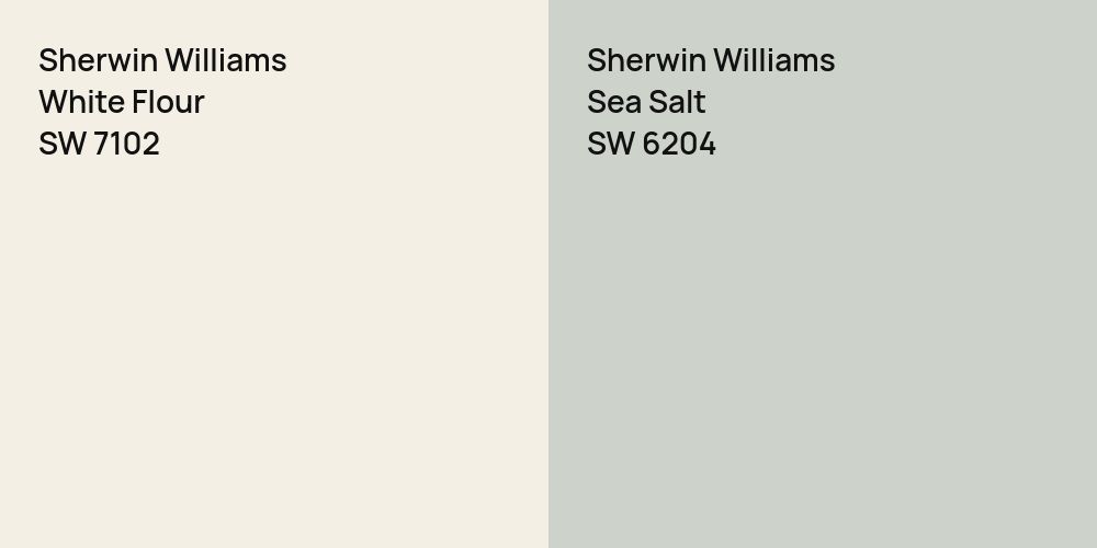 Sherwin Williams White Flour vs. Sherwin Williams Sea Salt