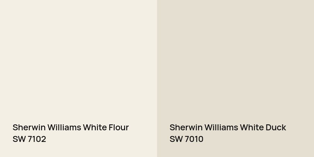 Sherwin Williams White Flour vs. Sherwin Williams White Duck