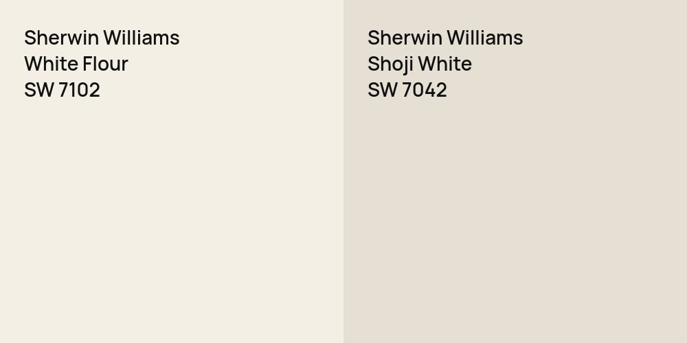 Sherwin Williams White Flour vs. Sherwin Williams Shoji White