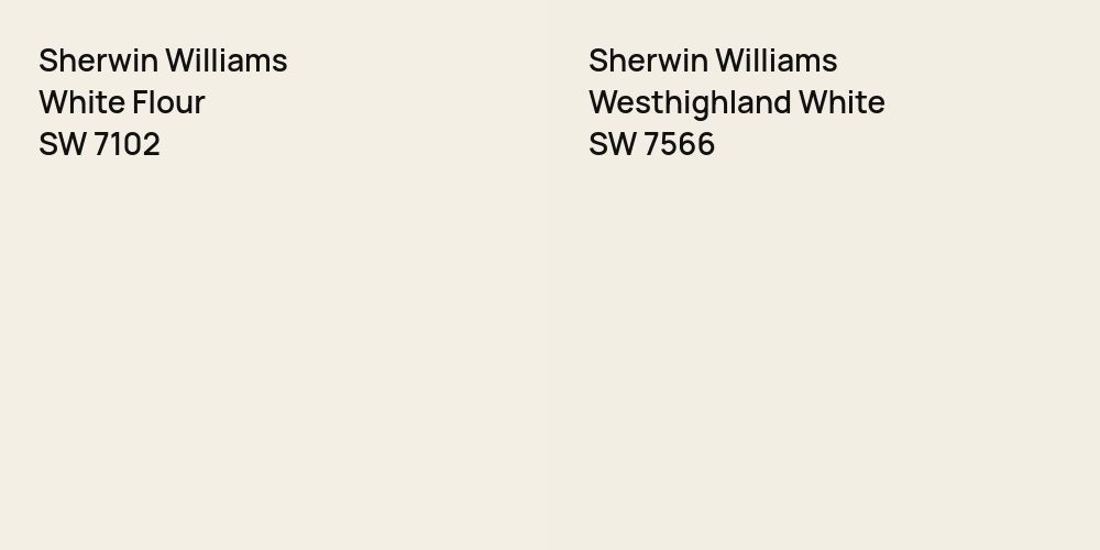 Sherwin Williams White Flour vs. Sherwin Williams Westhighland White