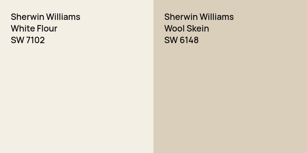 Sherwin Williams White Flour vs. Sherwin Williams Wool Skein