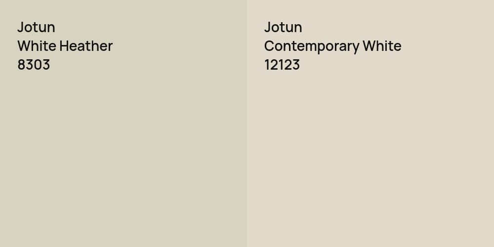 Jotun White Heather vs. Jotun Contemporary White