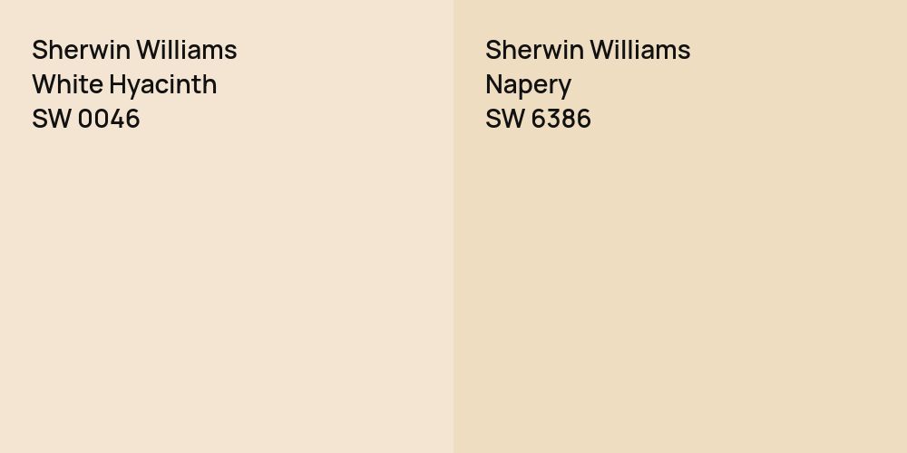 Sherwin Williams White Hyacinth vs. Sherwin Williams Napery