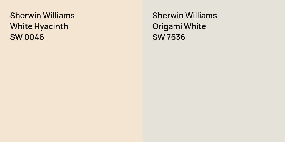 Sherwin Williams White Hyacinth vs. Sherwin Williams Origami White