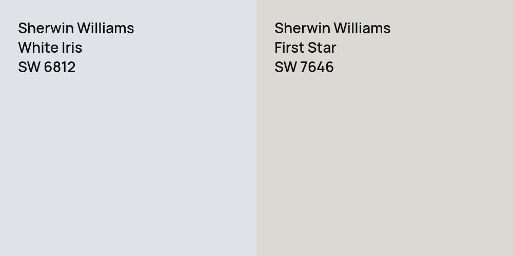 Sherwin Williams White Iris vs. Sherwin Williams First Star