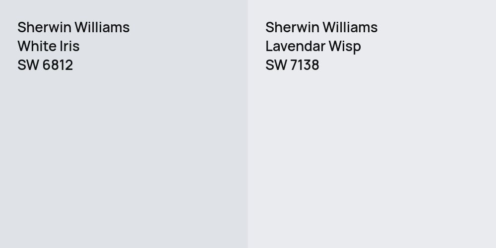 Sherwin Williams White Iris vs. Sherwin Williams Lavendar Wisp