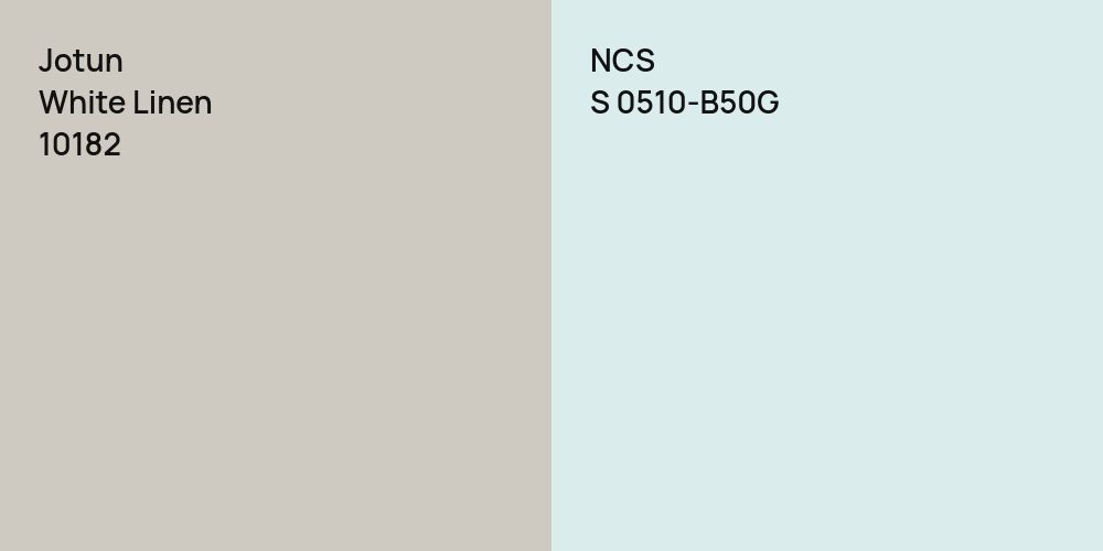 Jotun White Linen vs. NCS S 0510-B50G