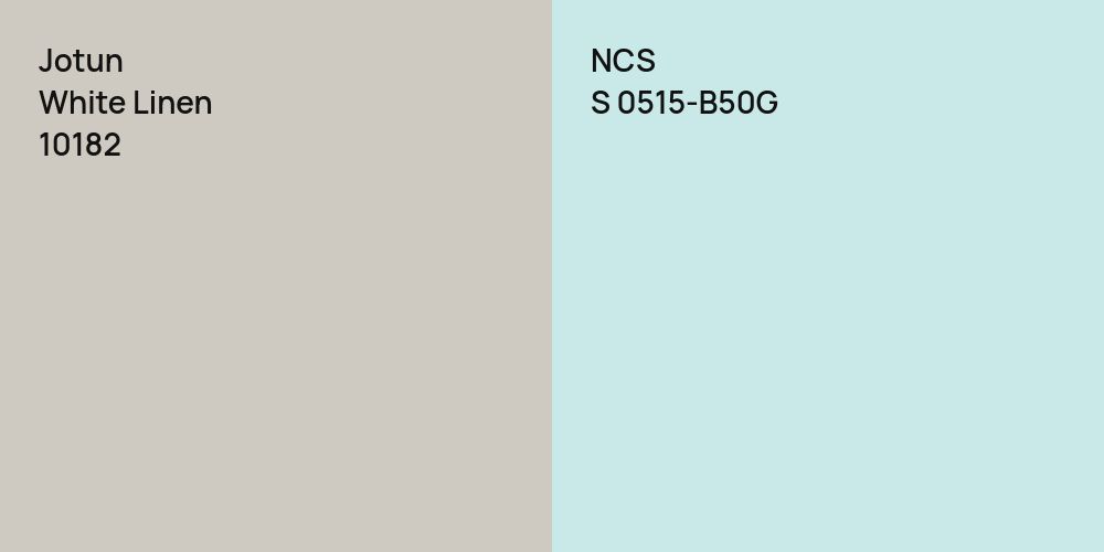 Jotun White Linen vs. NCS S 0515-B50G