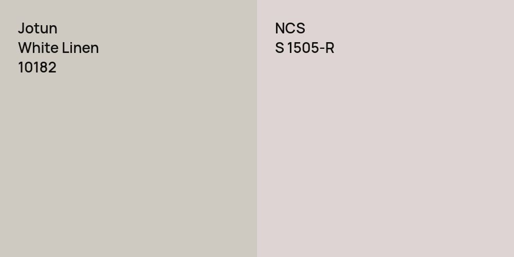 Jotun White Linen vs. NCS S 1505-R