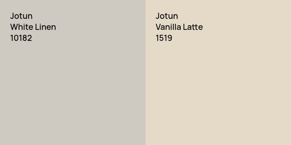 Jotun White Linen vs. Jotun Vanilla Latte