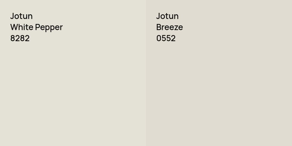 Jotun White Pepper vs. Jotun Breeze