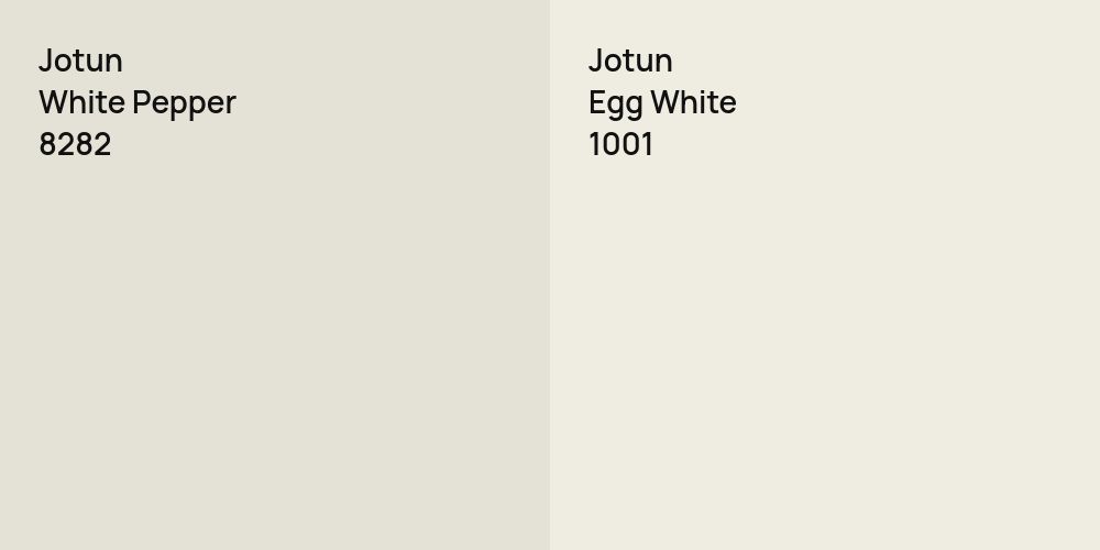 Jotun White Pepper vs. Jotun Egg White