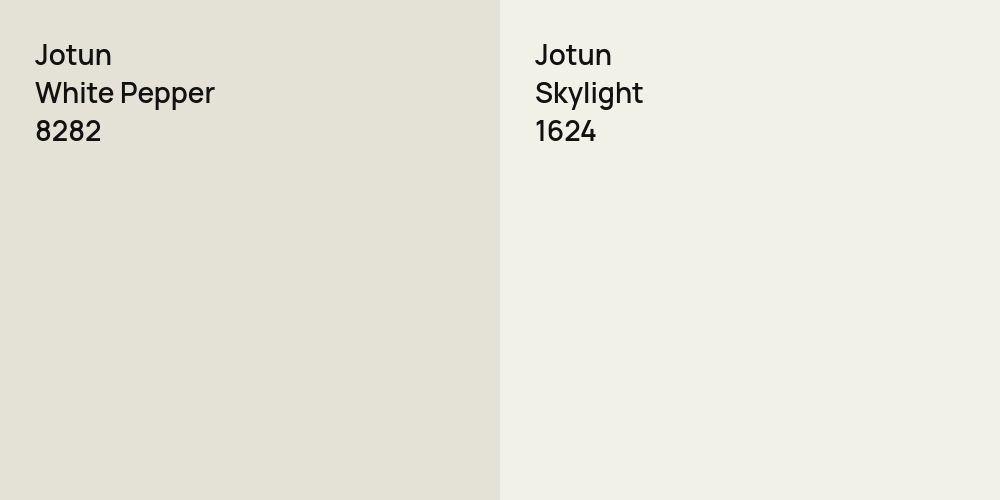 Jotun White Pepper vs. Jotun Skylight