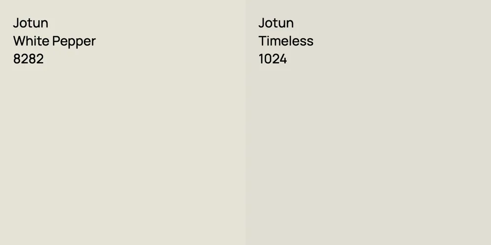 Jotun White Pepper vs. Jotun Timeless