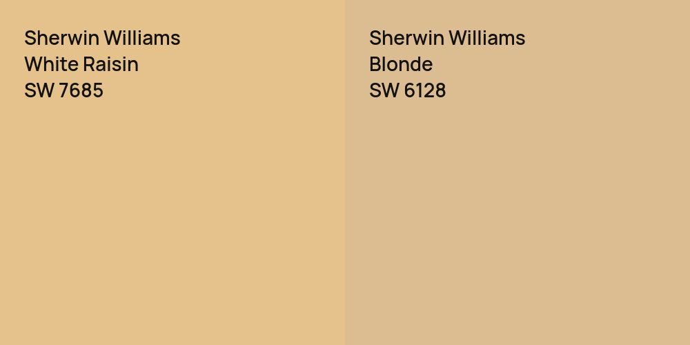 Sherwin Williams White Raisin vs. Sherwin Williams Blonde