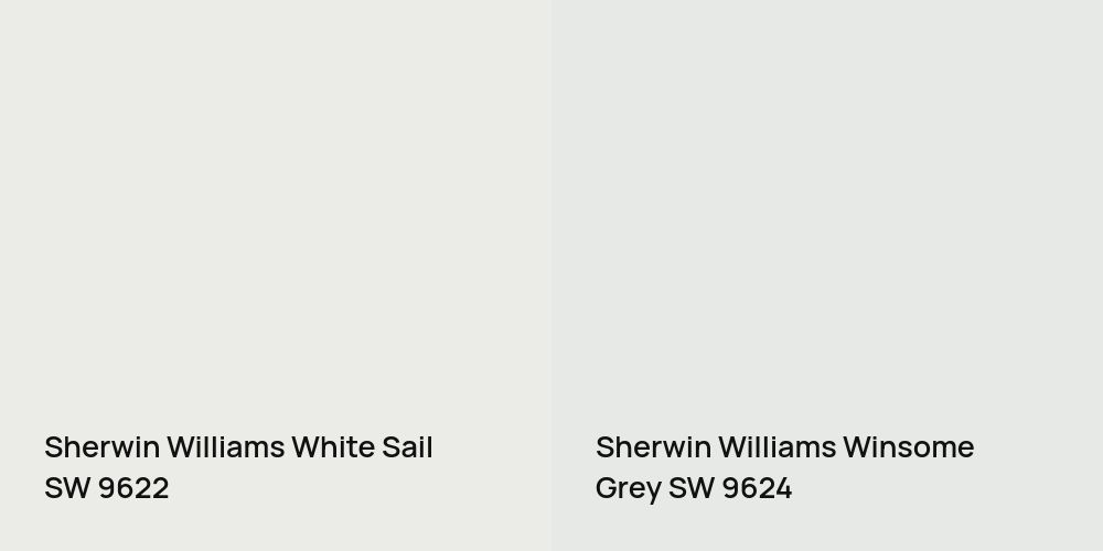 Sherwin Williams White Sail vs. Sherwin Williams Winsome Grey