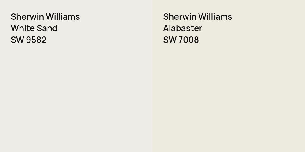 Sherwin Williams White Sand vs. Sherwin Williams Alabaster