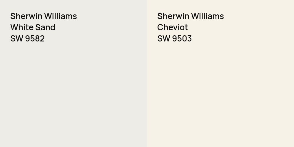 Sherwin Williams White Sand vs. Sherwin Williams Cheviot