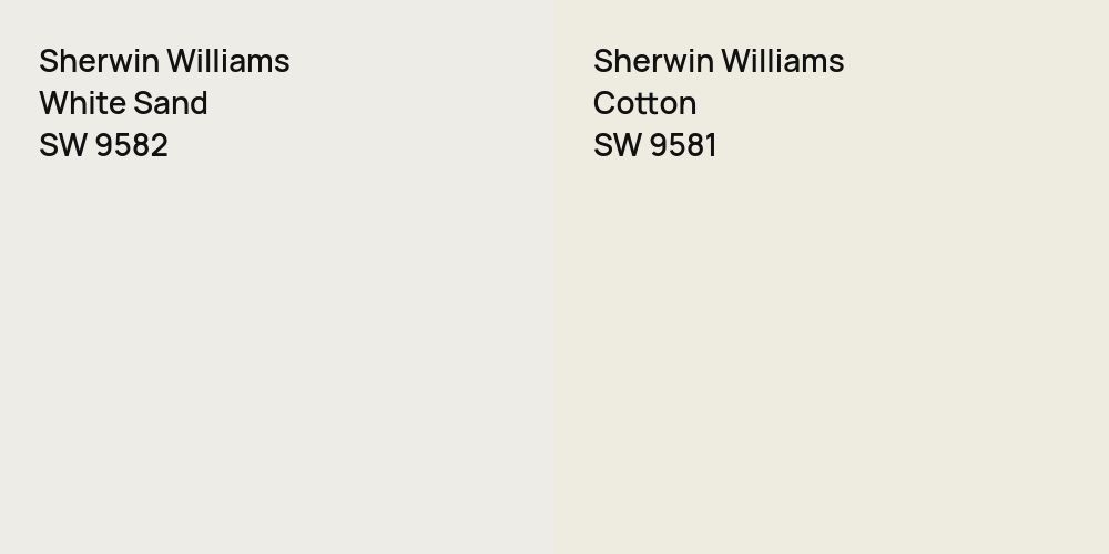 Sherwin Williams White Sand vs. Sherwin Williams Cotton