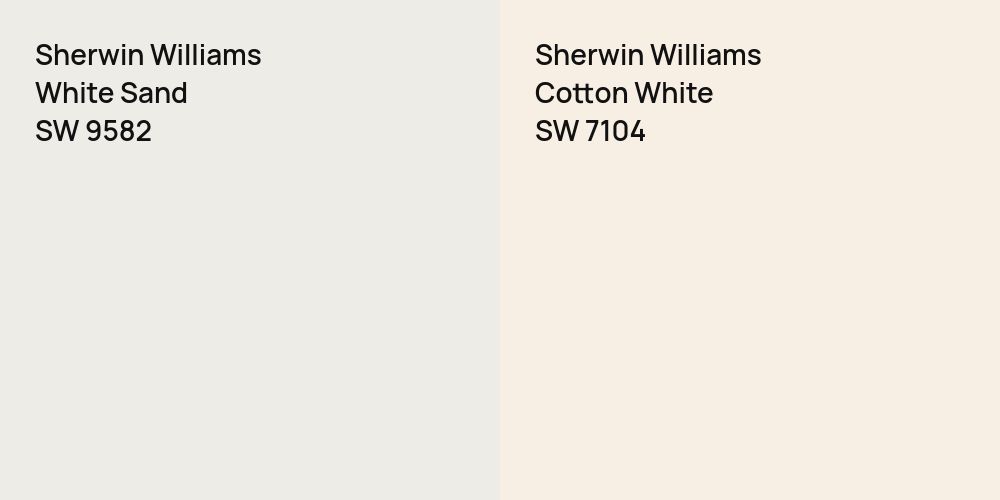 Sherwin Williams White Sand vs. Sherwin Williams Cotton White