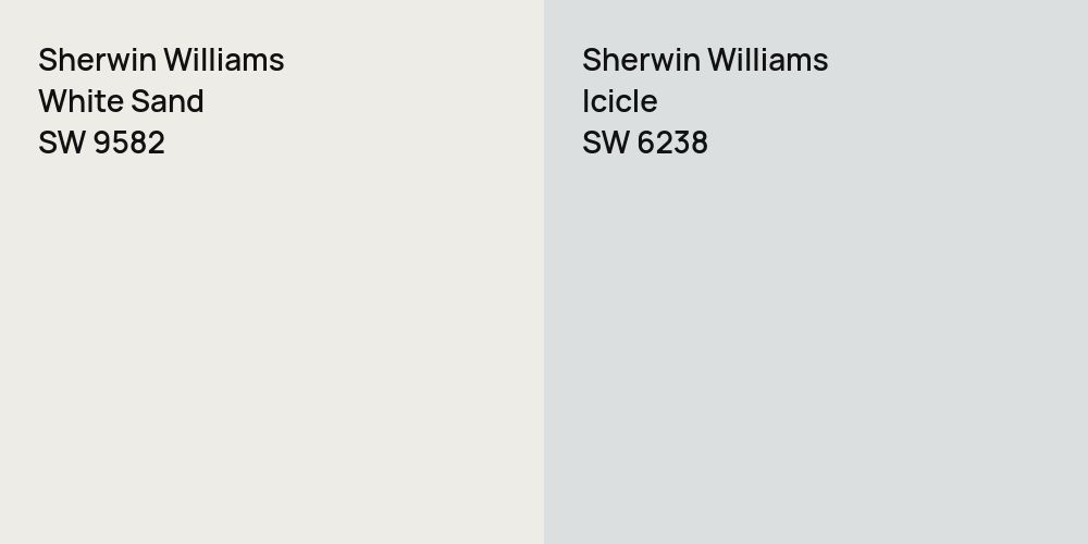 Sherwin Williams White Sand vs. Sherwin Williams Icicle