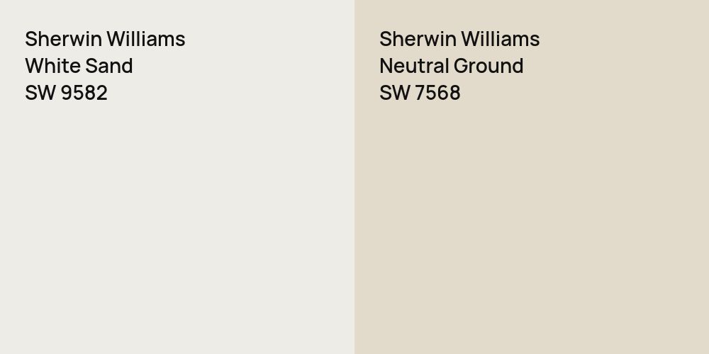 Sherwin Williams White Sand vs. Sherwin Williams Neutral Ground